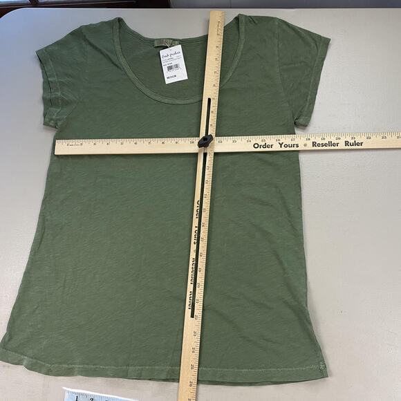Fresh Produce Top Womens Medium Green Moss Vintage Slub Scoop Neck T Shirt NEW - Picture 6 of 12